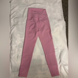 High-Waisted Pink Leggings with Matte Finish